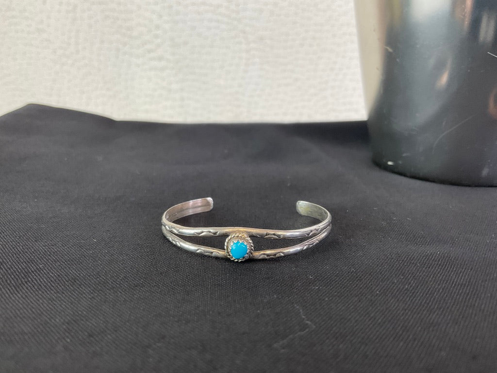 Baby Cuff Bracelets, Sterling & Copper, Sold Separately