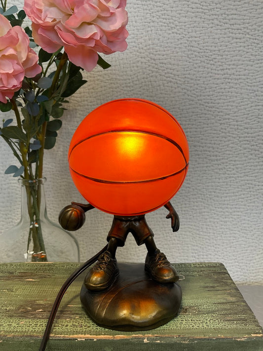 Vintage Basketball Bedside Lamp, WORKS