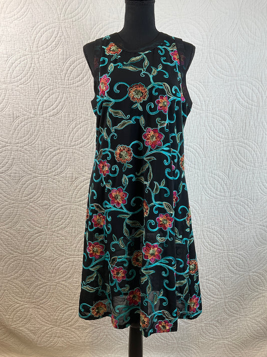 Karen Kane Botanical Embroidered Shift Dress, Size XL