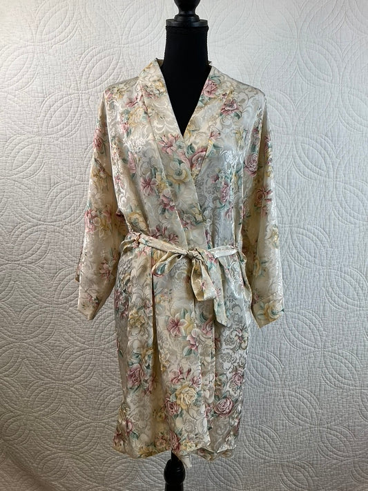 Vintage Expressions by California Dynasty Women's Floral Robe, Size M