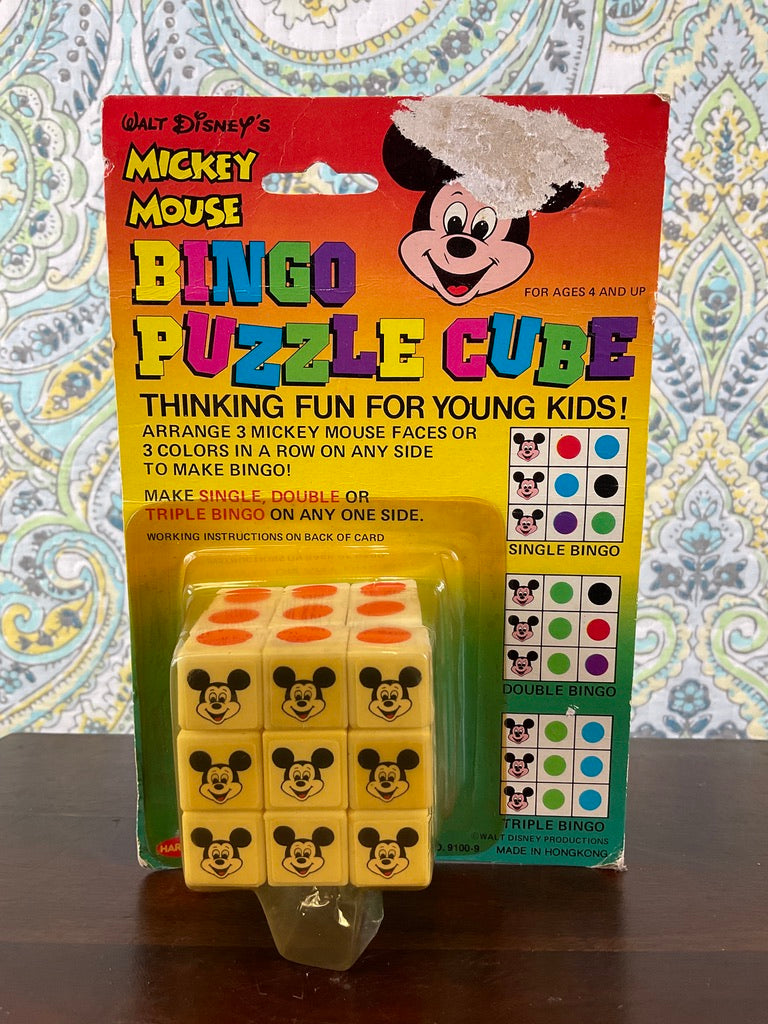 Vintage Walt Disney's Mickey Mouse Bingo Puzzle Cube