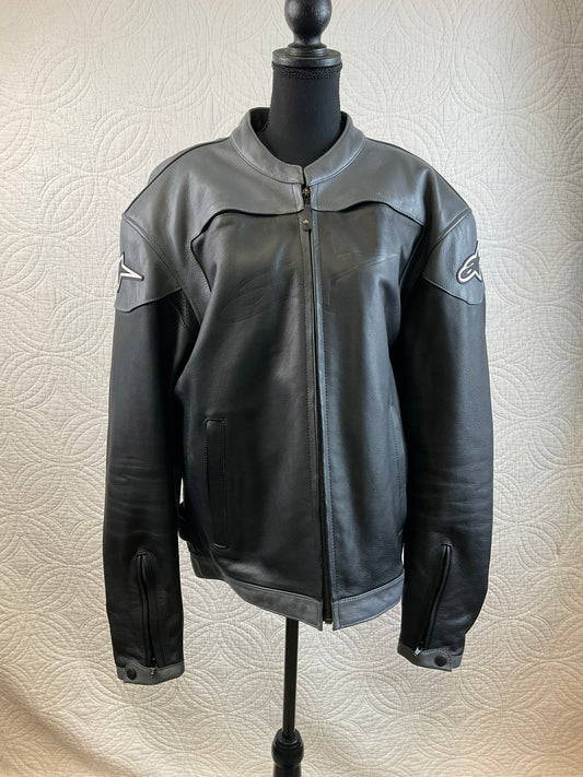 Alpinestars Leather Motorcycle Jacket, Size XXL