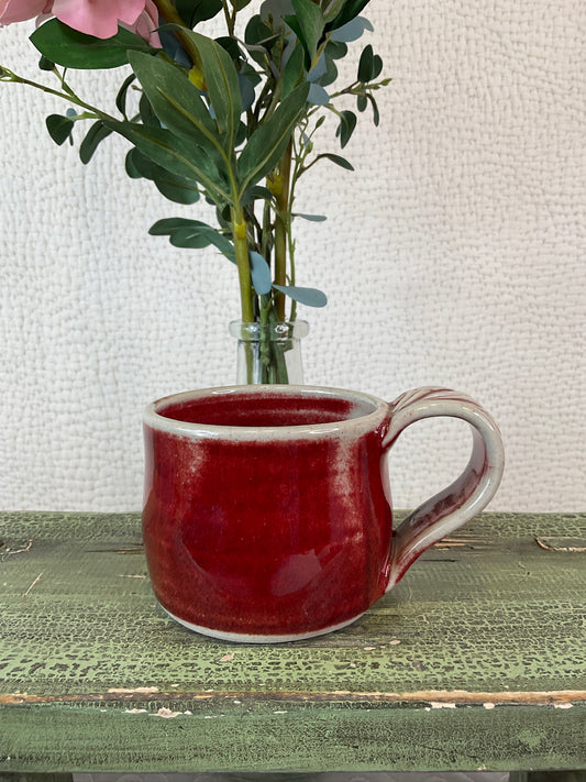 Vintage Ruby Red Glazed Mug