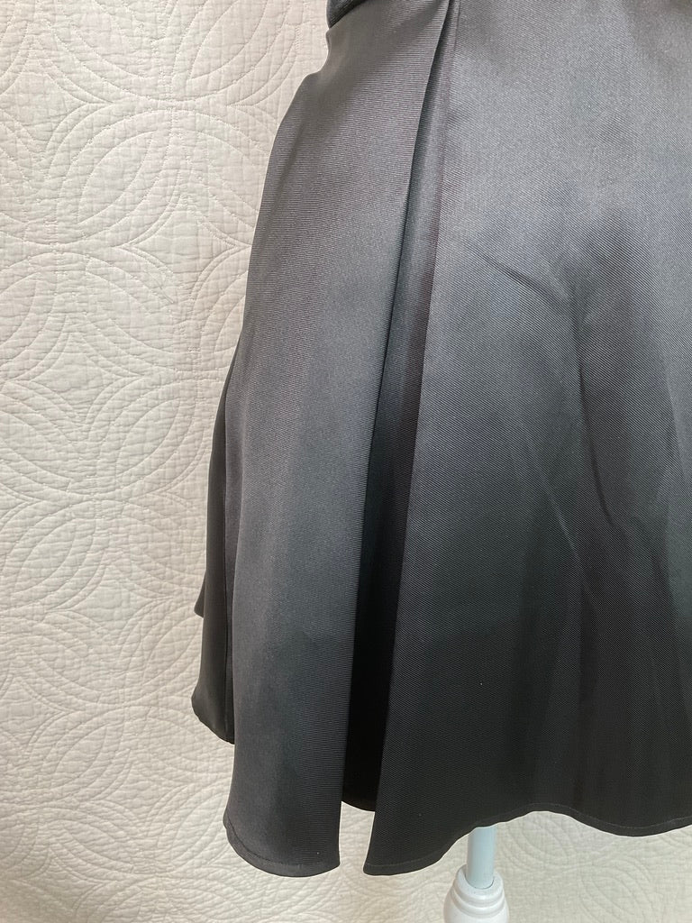 B. Darlin Black Flare Velvet & Silk Dress, Size 3/4