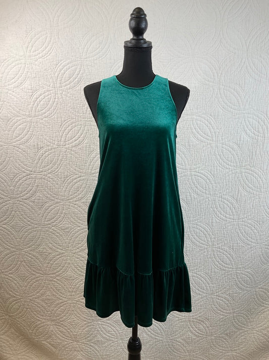 Copper Key Emerald Velvet Dress, Size S