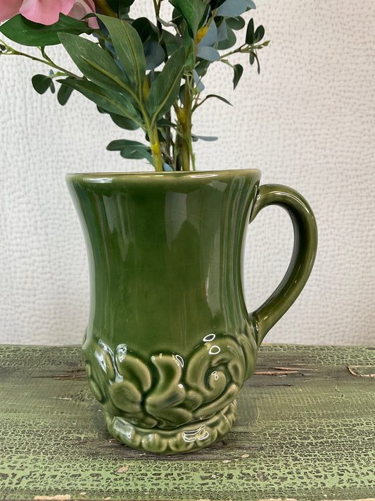 Certified International Green Floral Mug