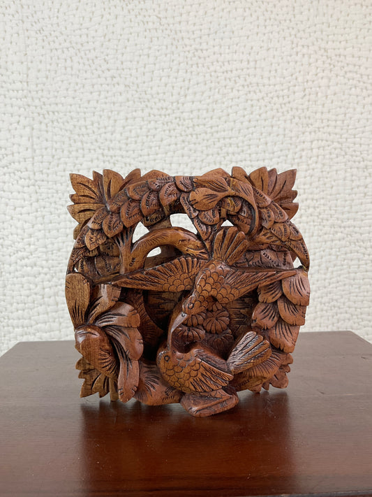 Vintage Intricate Wood Carved Wall Decor