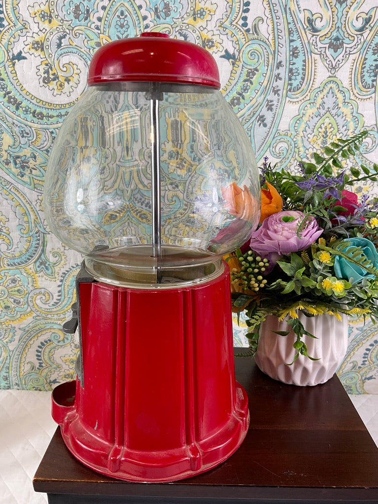 Vintage Coin Operated Gumball Machine