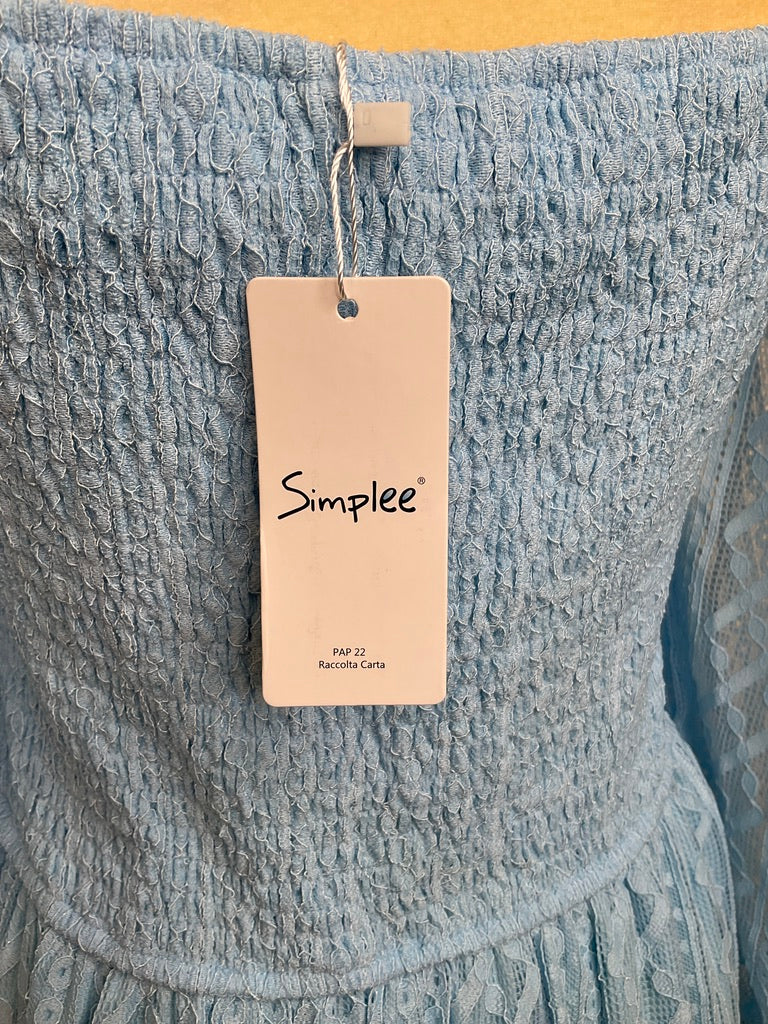Simplee Plus Size Lantern Sleeve Lace Dress, Size 2XL