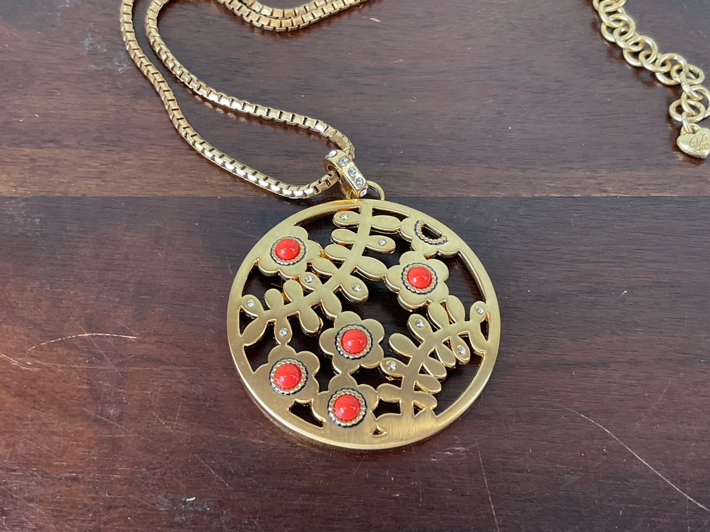 Brighton Francesca Gold Tone Necklace With Round Pendant