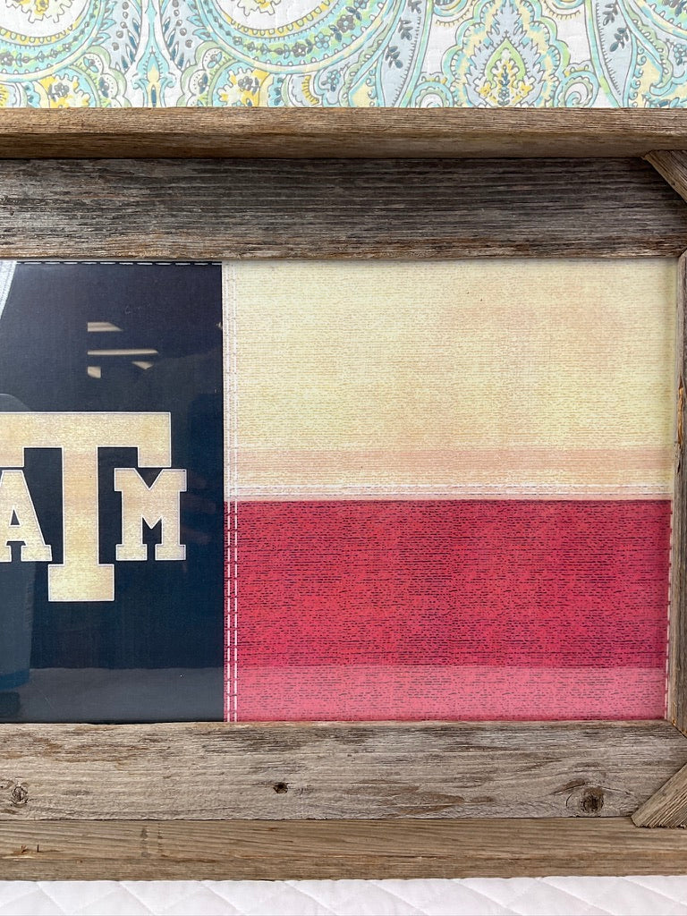 Framed Texas A&M Flag Print