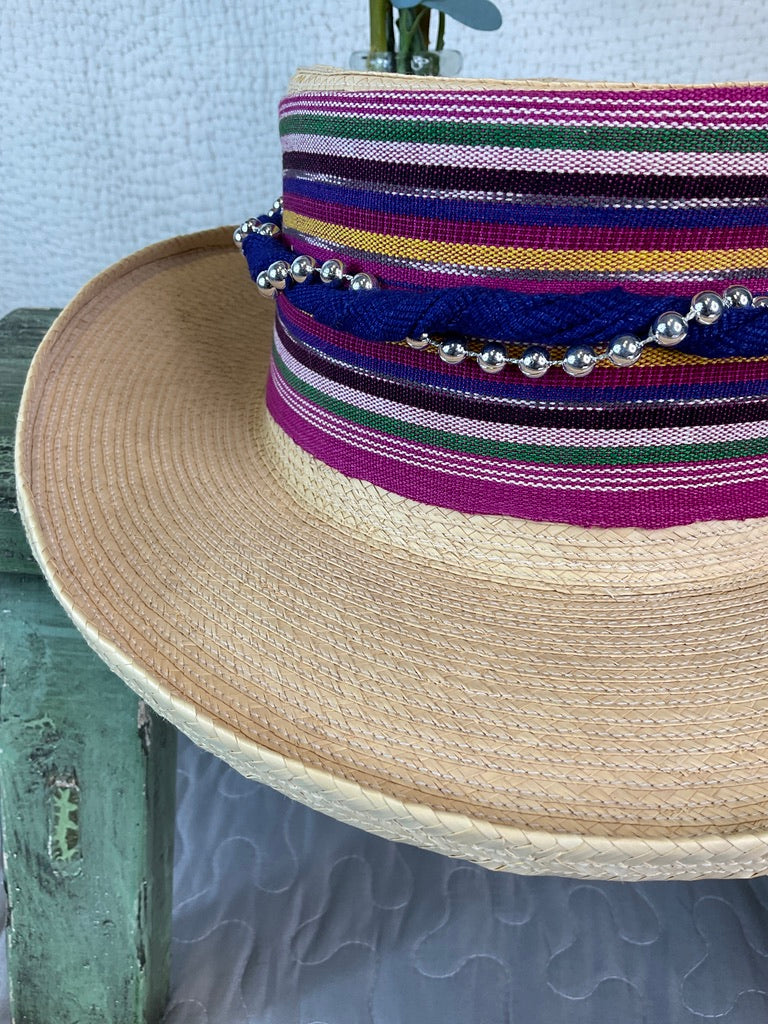 Vintage Gumarcaah Handwoven Palm Summer Hat