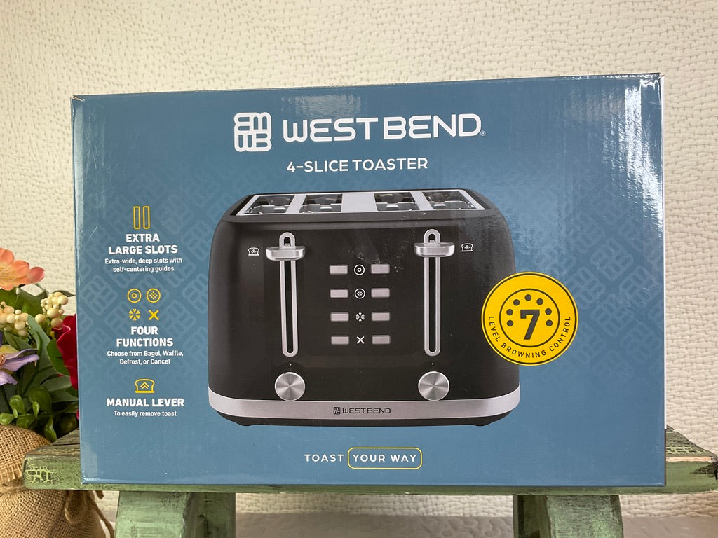 West Bend 4 Slice Toaster, TTWB4SBK13