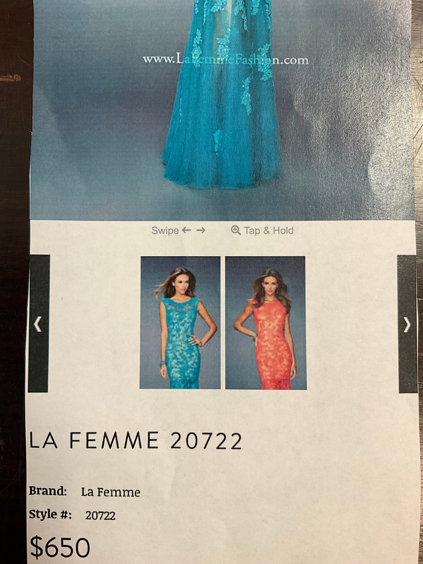 NEW La Femme Homecoming Dress