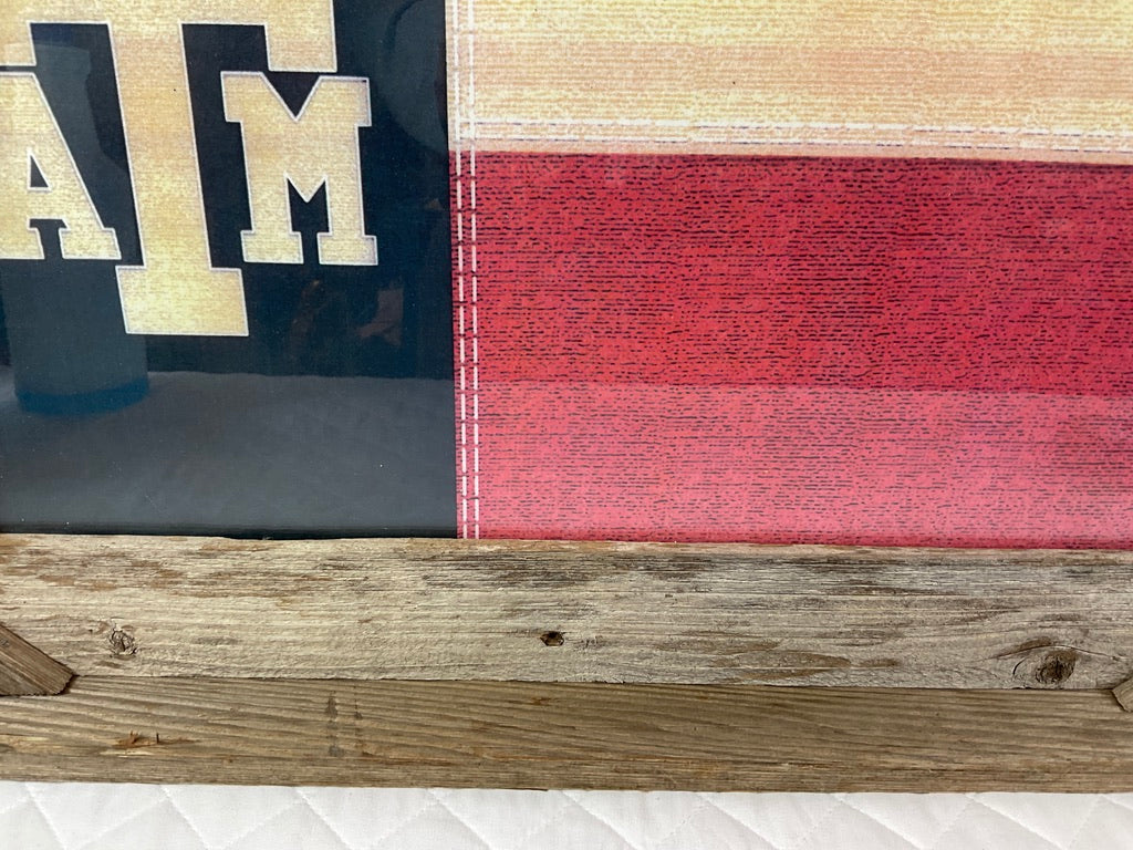 Framed Texas A&M Flag Print