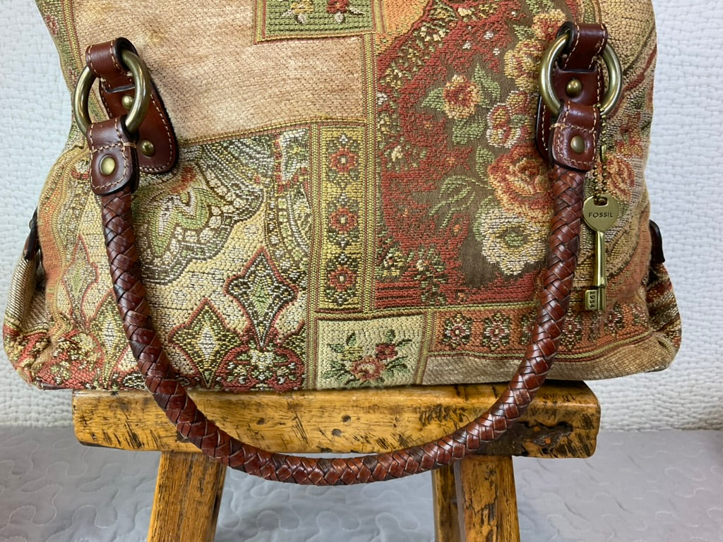 Vintage Fossil Brocade Tapestry Shoulder Bag – KCM Online Resale