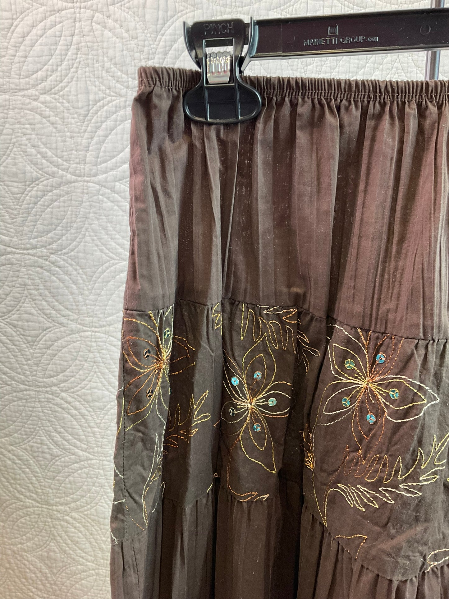 Van Heusen Brown Floral Skirt, Size M