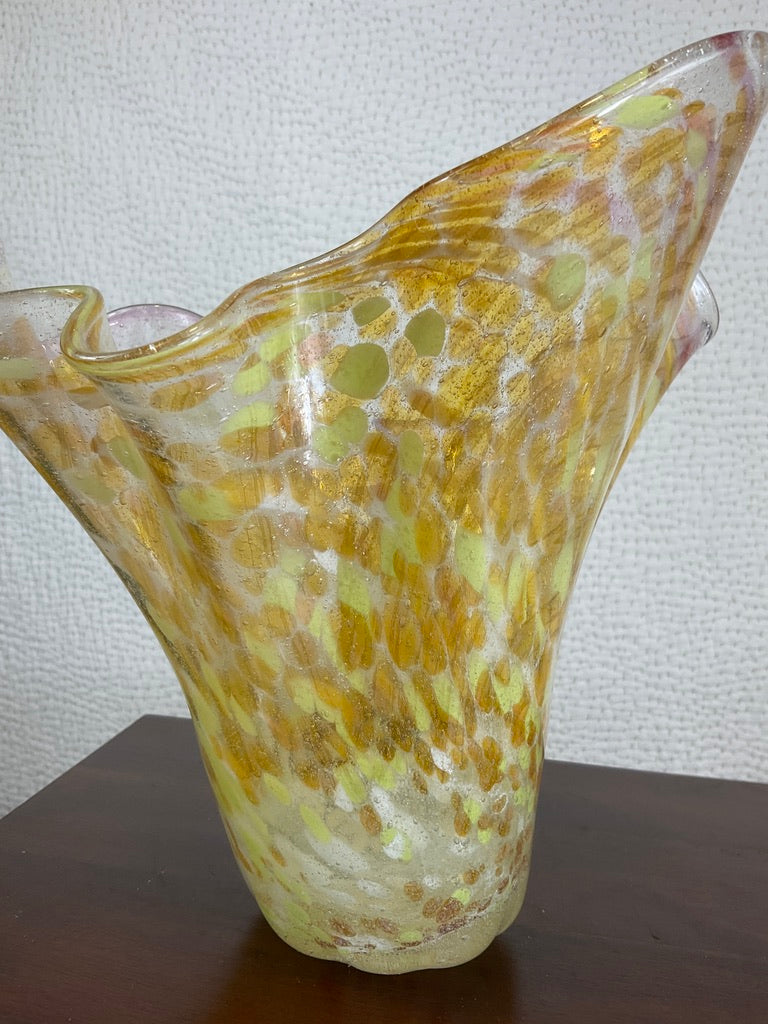 Ruffled Glass Vase