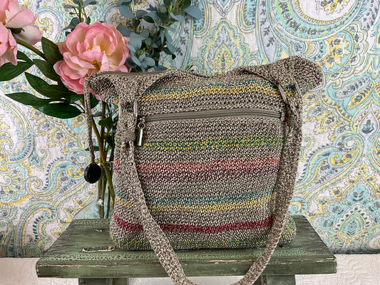 The Sak Crochet Large Hobo Shoulder Bag