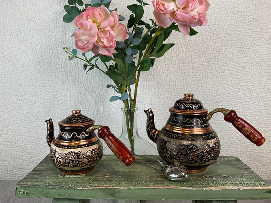 Vintage Turkish Teapot Kettle Set, 3 pc