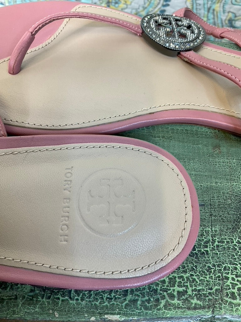 Tory Burch Pink Liana Sandals #46086, 8.5 M