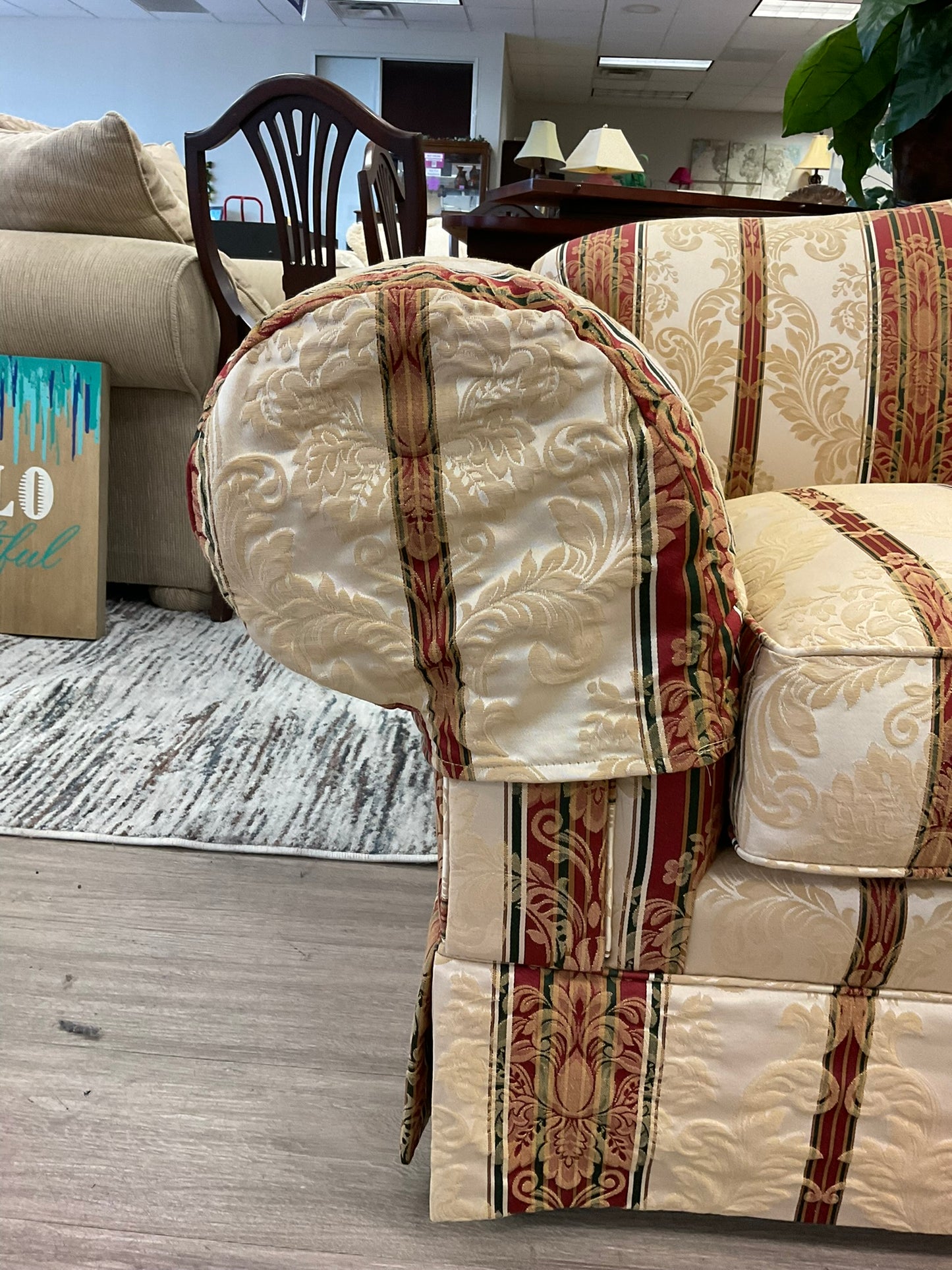 Custom Designed Sofa With Matching Ottoman