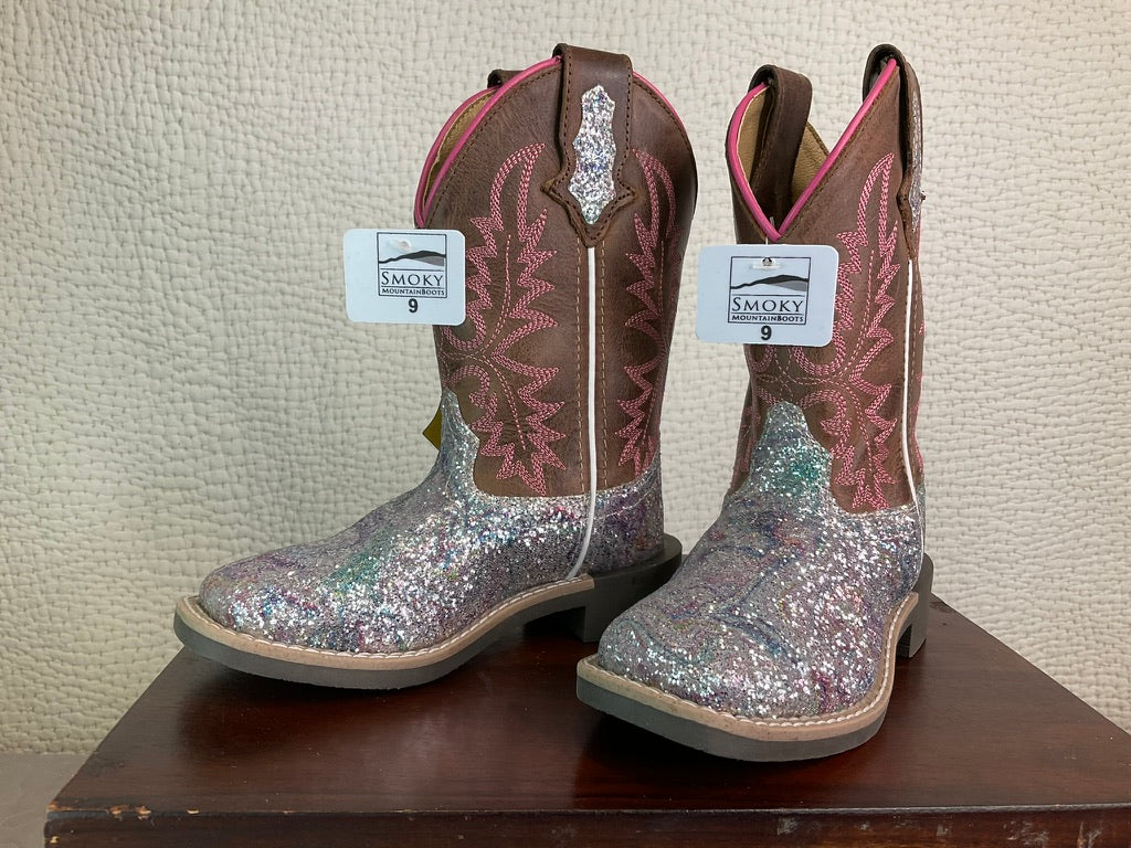 Smoky Mountain Kids Boots, Glitter Child Size 9