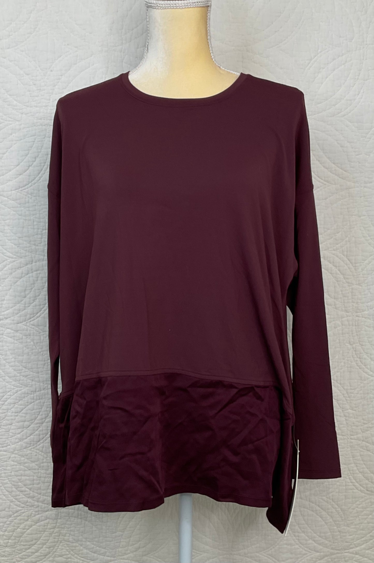 Lululemon Ease of Mind Long Sleeve Shirt Burgundy, Size 6