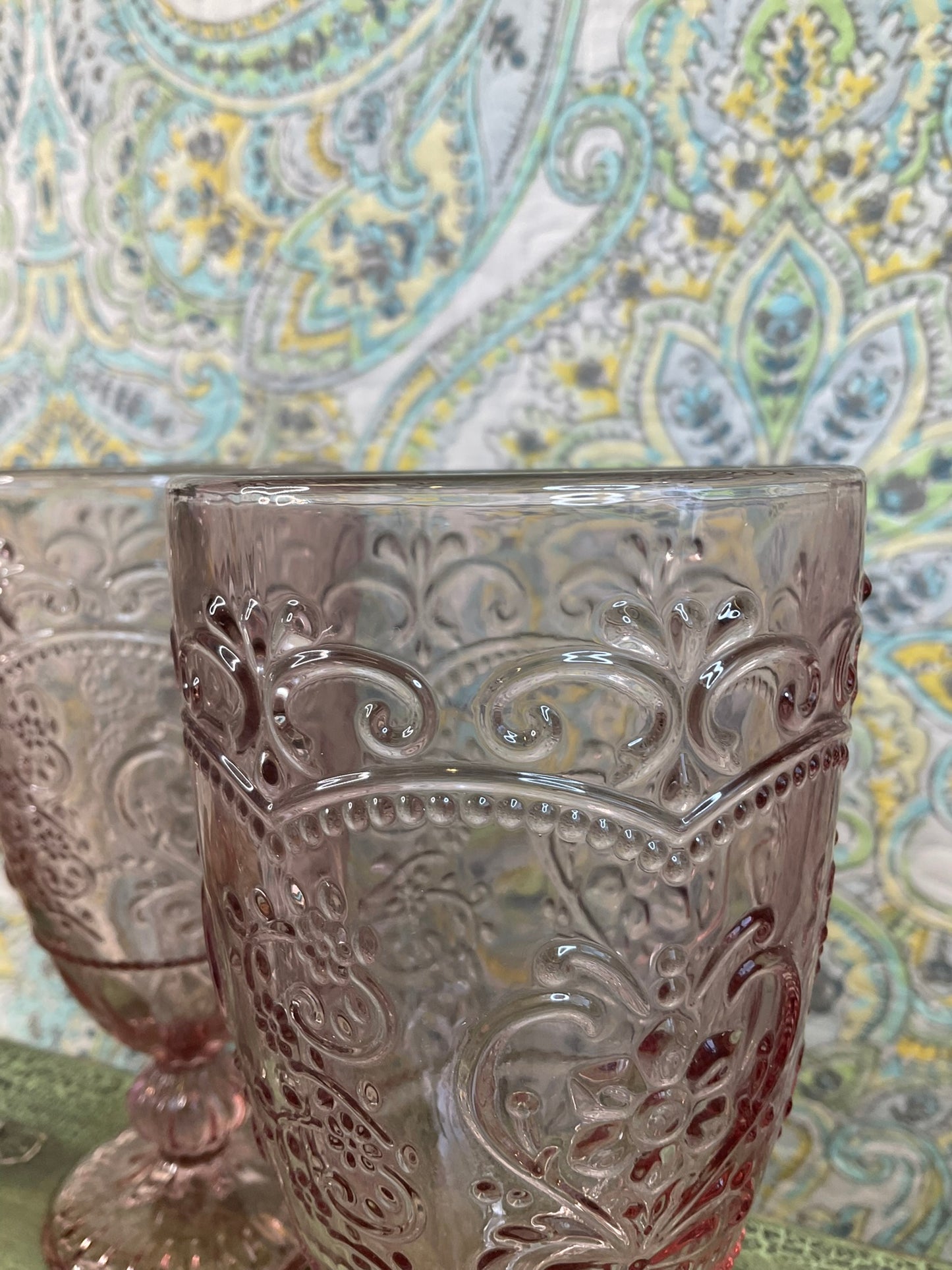 The Pioneer Women Amelia Purple Glass Goblets Set, 4 pc