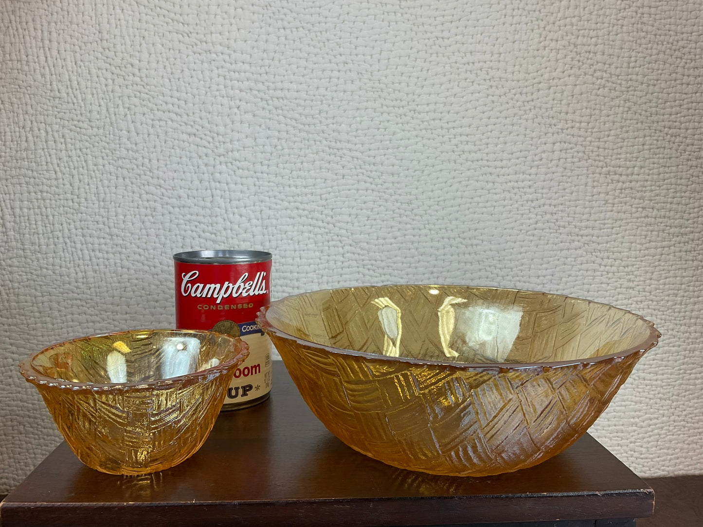 Vintage Carnival Glass Golden Bowls