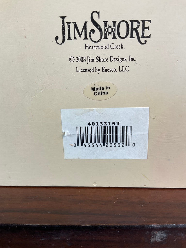 Vintage Jim Shore Heartwood Creek Monogram Letter, 'T'