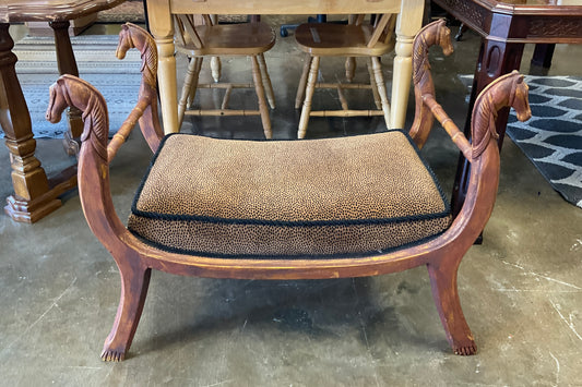 Vintage Horse Head Bench **LOCATED AT OUR 1ST STREET LOCATION**