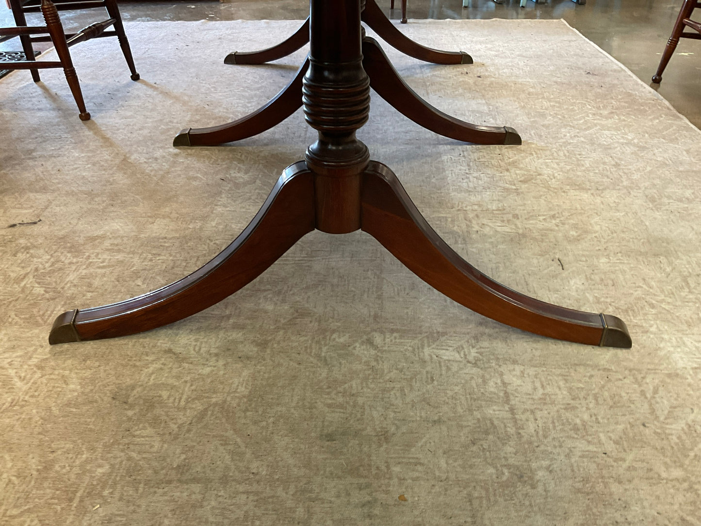 Federal Style White Furniture Co. Extendable Dining Table W/ 6 Tell City Chairs **AT OUR 1ST STREET LOCATION**