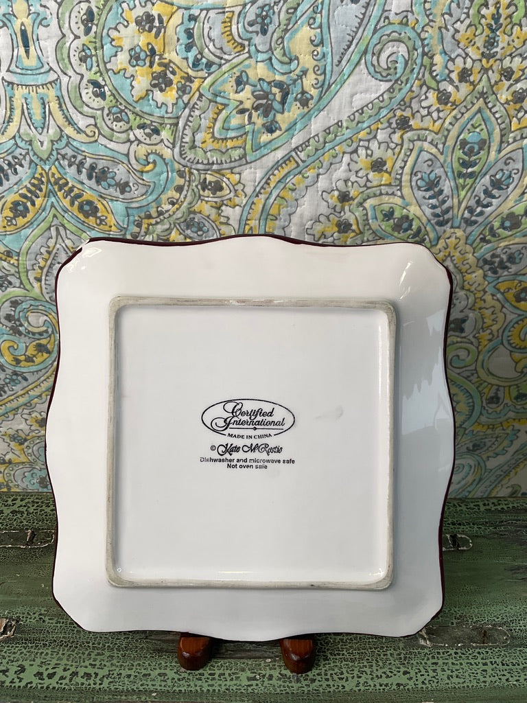 Certified International Kate McRostie French Square Plates, Sold Separately