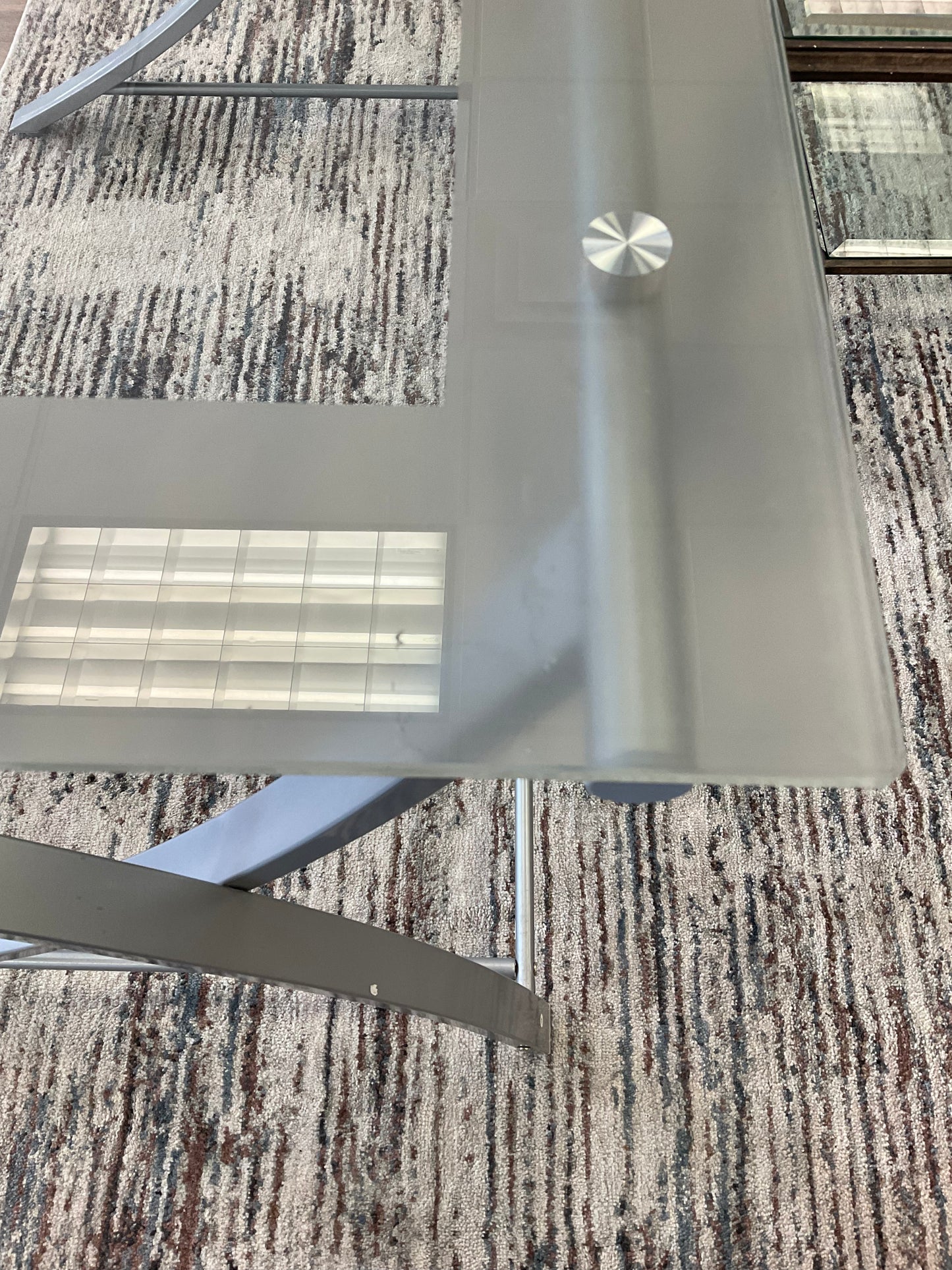 Glass Top Desk & Shelf, Sold Separately