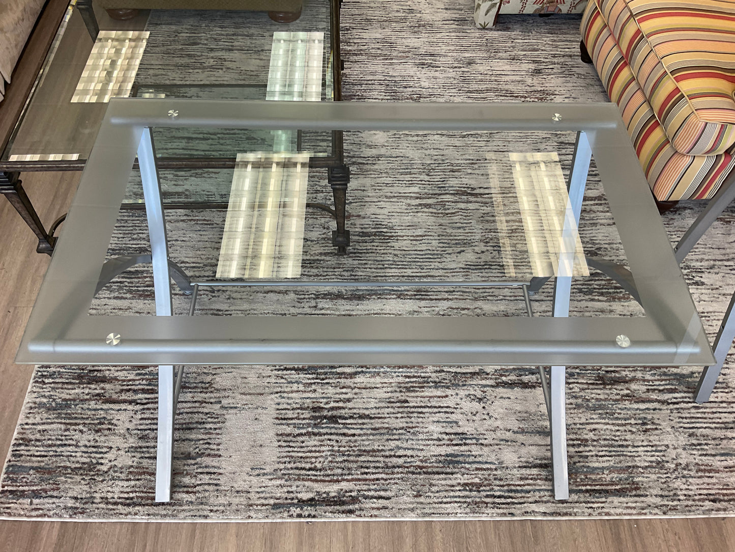 Glass Top Desk & Shelf, Sold Separately
