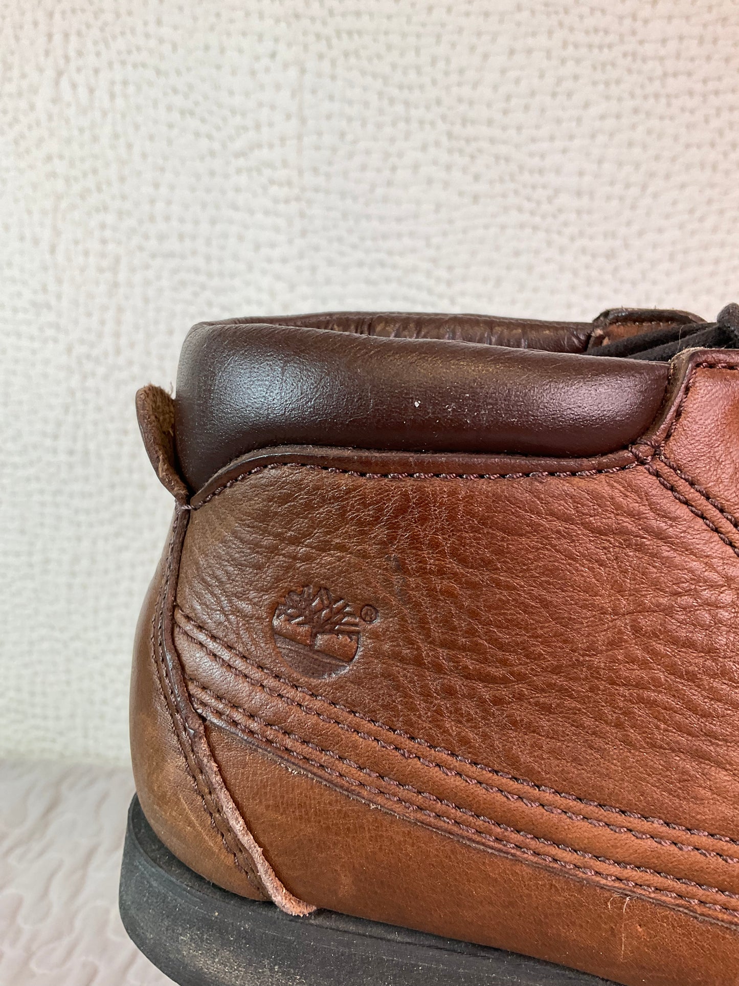 Vintage 90's Timberland Leather Boots, Size 7.5 M