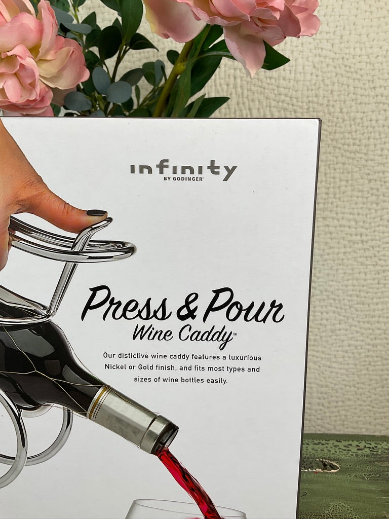 Infinity by Godinger Press & Pour Wine Caddy
