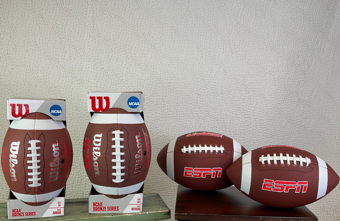 Assorted Footballs, Sold Separately