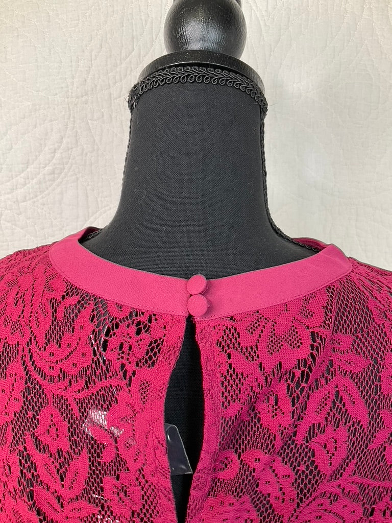 Torrid Georgette with Lace Detail Sleeve Top, Size 2