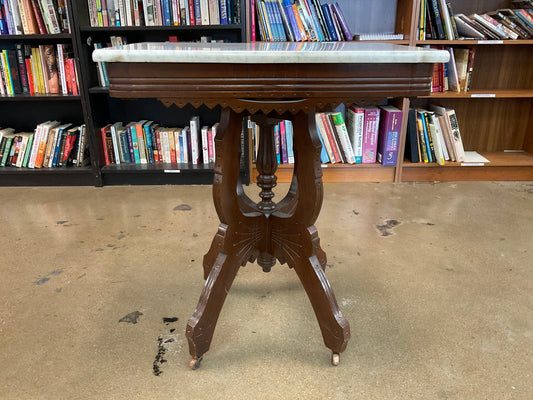 Victorian Style Marble Top Side Table **AT OUR 1ST STREET LOCATION*