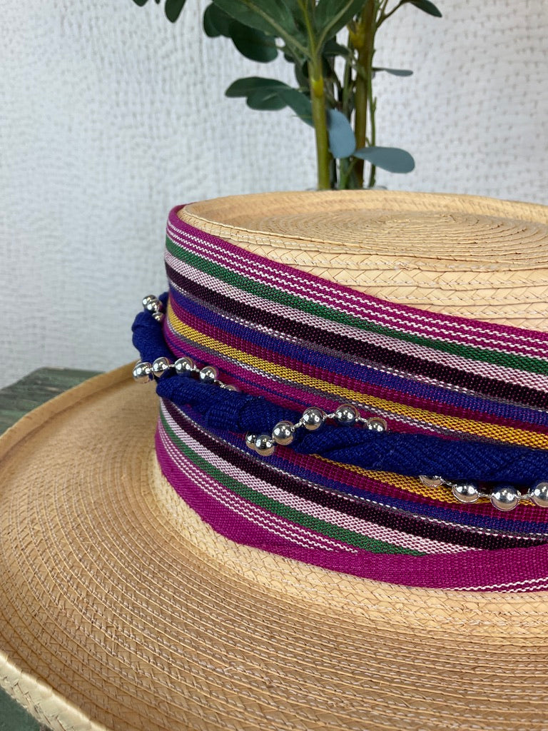 Vintage Gumarcaah Handwoven Palm Summer Hat