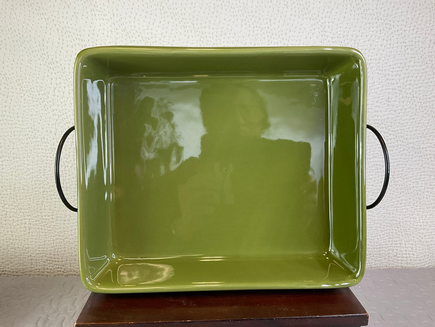 Vintage Temp-Tations Green Embossed Casserole Ovenware, Sold Separately