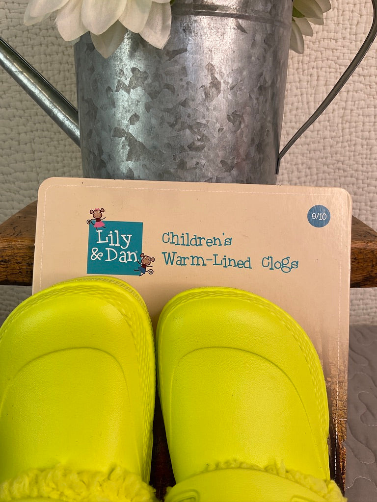 NEW Lily & Dan Children's Warm-Lined Clogs, Size 9/10