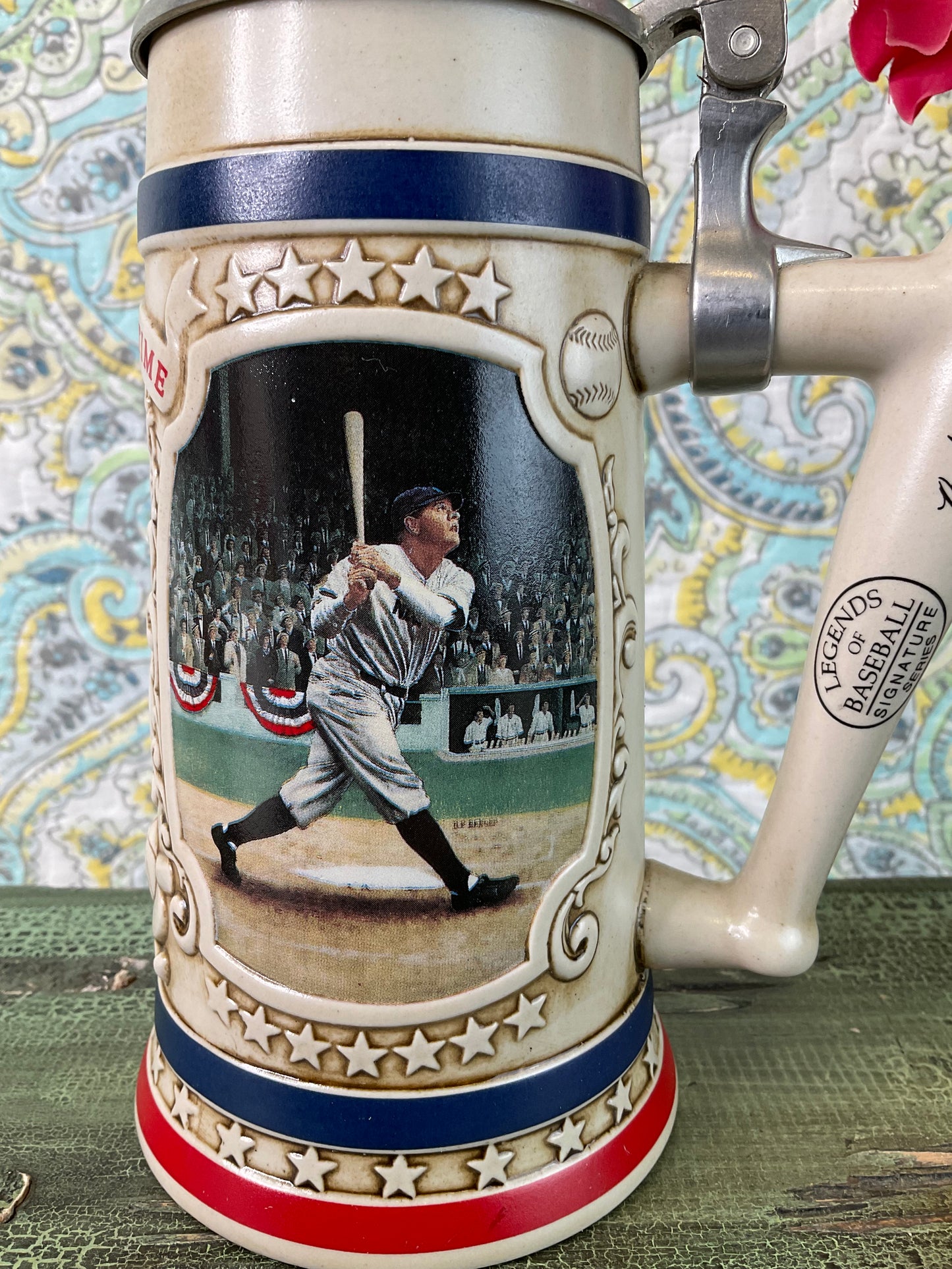 Limited Edition Babe Ruth Beer Stein Tankard Bradford Museum Legends of Baseball