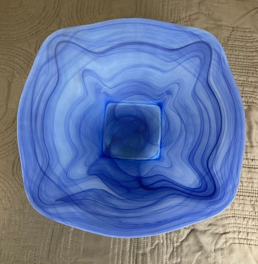 Frosted Blue Decorative Bowl