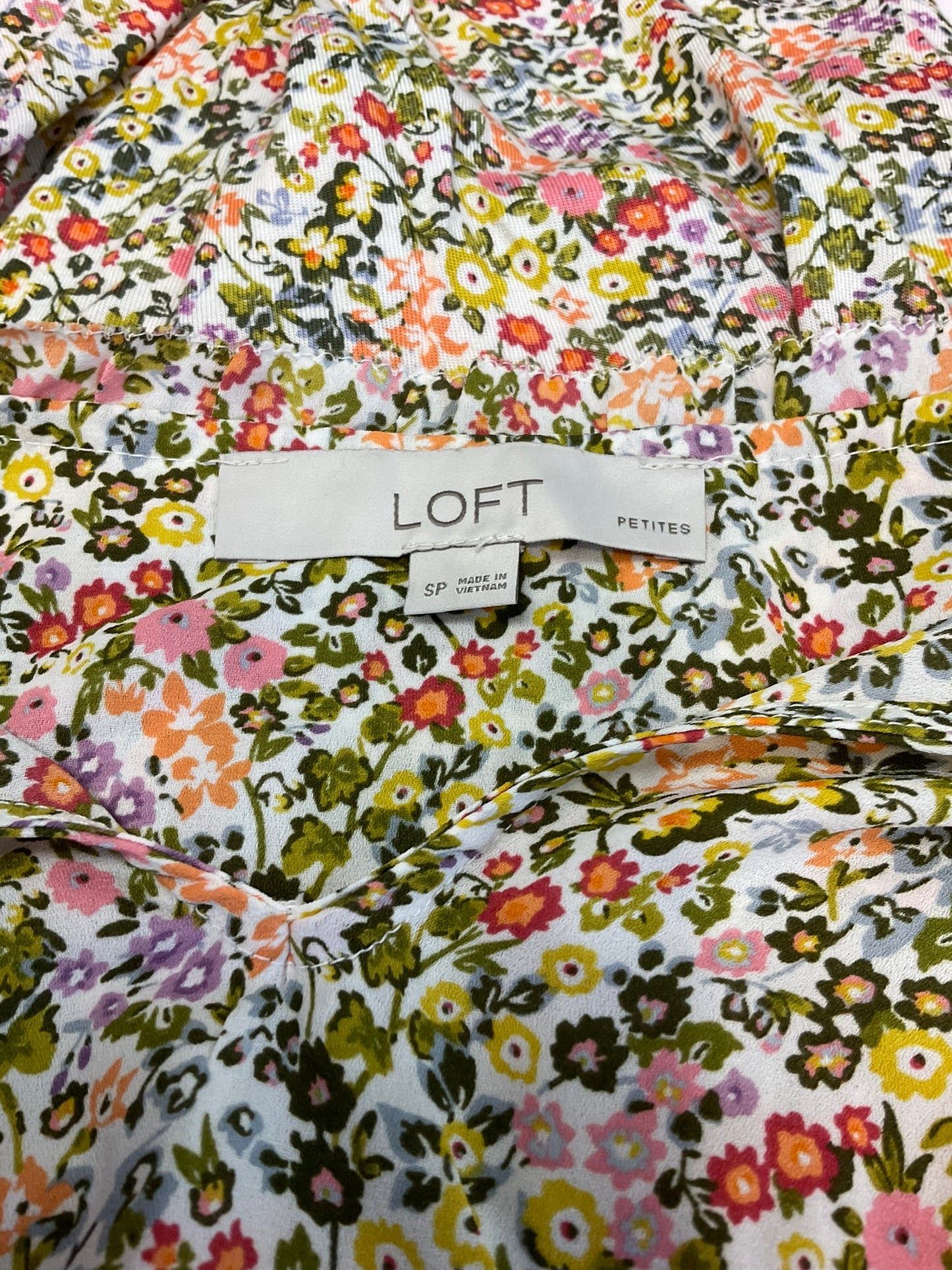 LOFT Petite Floral Blouse, Size SP