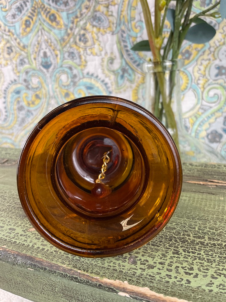 Vintage AstroWorld Amber Glass Bell