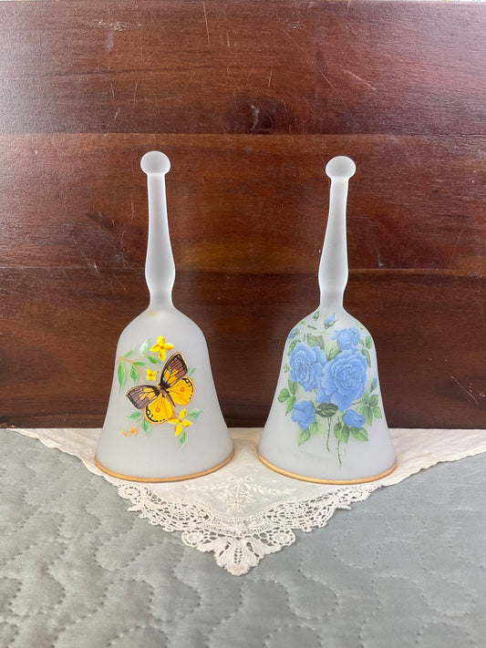 Viking Butterfly & Blue Floral Frosted Bells