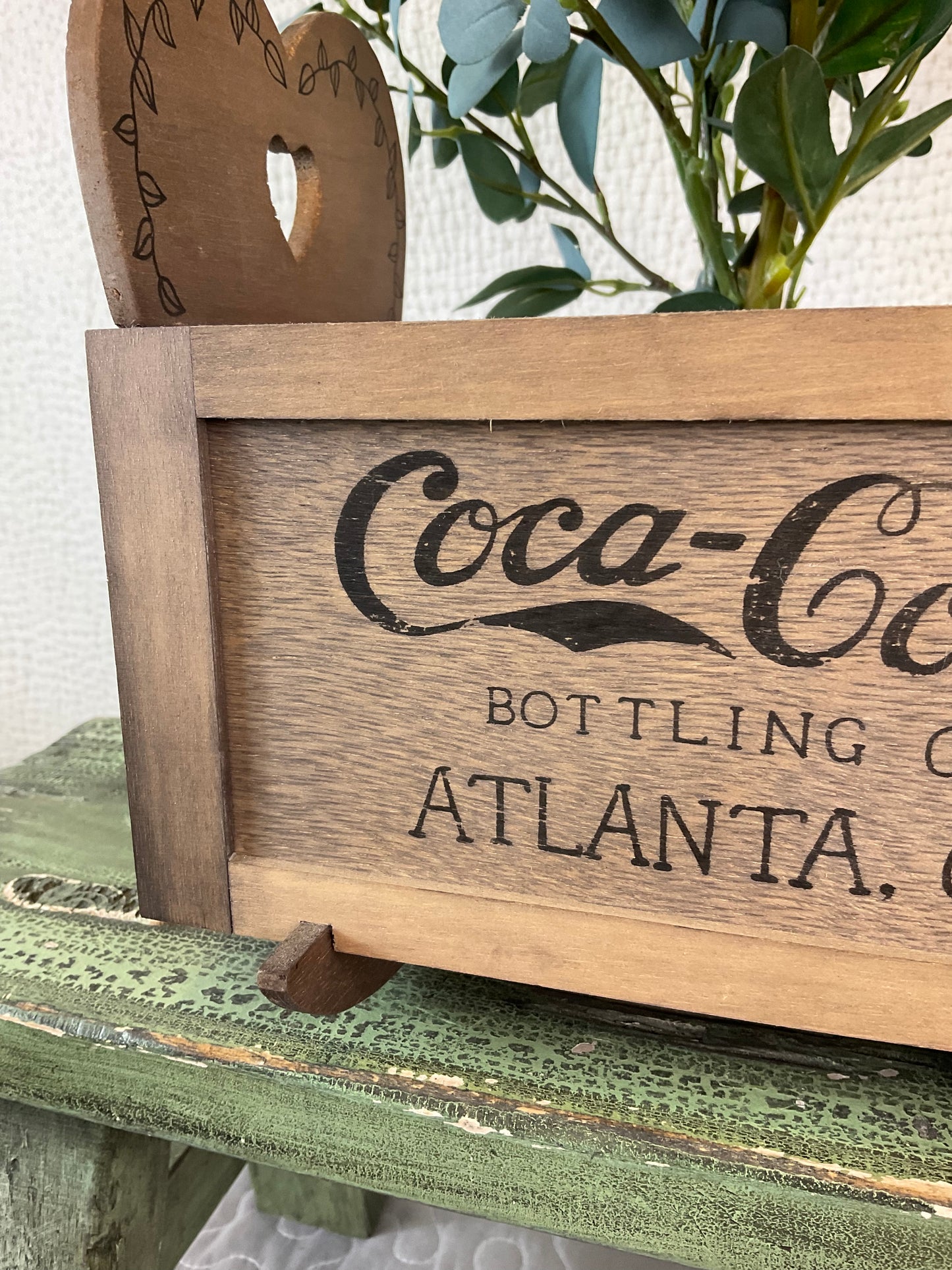 Vintage Coca-Cola Bottling Company Wooden Baby Rocking Crib